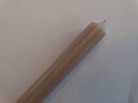 Stabkerze leinenfarben, durchgefrbt, Gre ca. 18 cm x 2,2 cm - 12er-Set