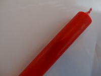 Stabkerze rot, durchgefrbt, Gre ca. 18 cm x 2,2 cm - 4er Set