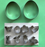 Ausstechformen Ostern - 8 kleine Formen und 2 Eiformen