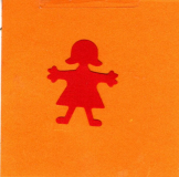 Motivlocher S - Mdchen ca. 1,5 x 1,2 cm