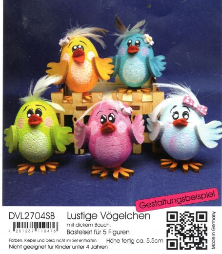 Bastelpackung Lustige V�gelchen ( nur noch 1x verf�gbar)