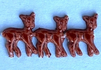 Rehkitz 3er-Set -  braun bemalt