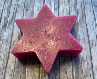 Kerze Sternform - himbeerrot- ca. 15 cm Durchmesser (max 2x verf�gbar)