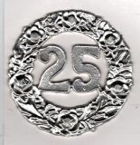 Jubil�umszahl 25 silber im Kranz  - max. 4x verf�gbar
