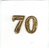 Jubil�umszahl 70  ca. 25 mm gold