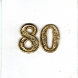 Jubil�umszahl 80  ca. 25 mm gold