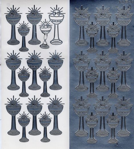 Sticker: Kelche - silber (nur noch 6x verf�gbar)
