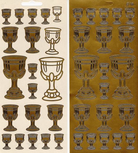 Sticker - Kelche gold (nur noch 6x verf�gbar)