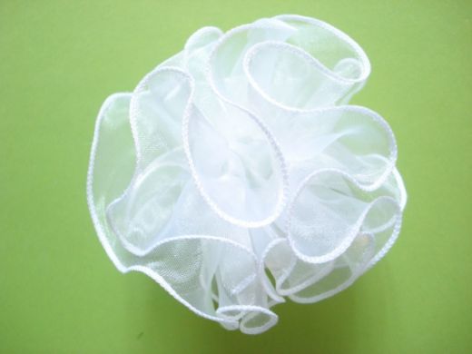 Tropfenf�nger Nr. 10 Organza weiss - f�r 4-5 cm Kerzen
