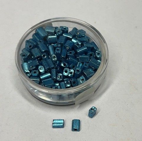 Metallrechtecke 4x2 mm, 17gr - blau (max 7x verf�gbar)