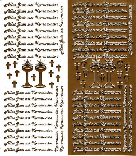 Sticker: Alles Gute zur Kommunion - gold (nur noch 2x verf�gbar)