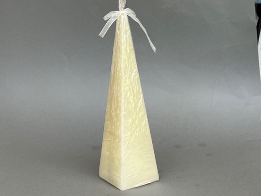 Pyramidenkerze elfenbein ca. 210x60x60 mm (nur noch 3x verf�gbar)