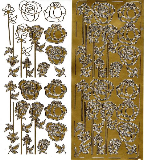 Sticker: Rosen - gold