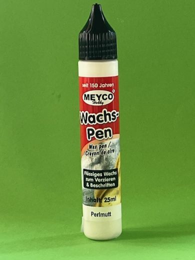 Wachs-Pen -  wei� mit leichtem Perlmuttschimmer 25 ml