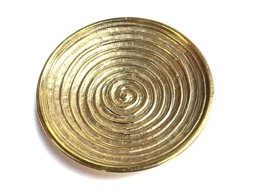 Kerzenteller 8 W Spirale goldfarben f�r bis zu 8 cm Kerzen (nur noch 1x verf�gbar)