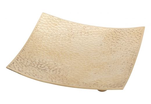 Kerzenteller 7V viereckig goldfarben matt (f�r Kerzen 7-8 cm) (max. 2x verf�gbar)