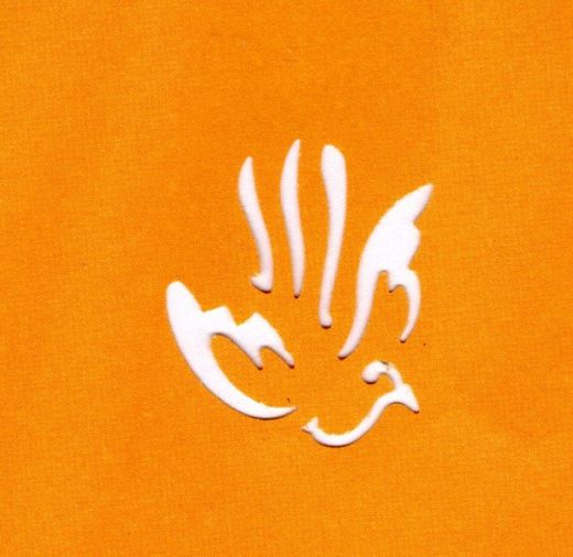Negativ- Motivlocher -M - Taube ca. 2,5 cm x 3 cm - (nur noch 1x verf�gbar)