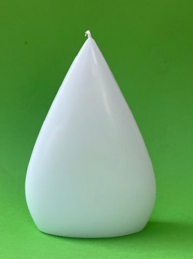 Kerze Tropfen wei� �bertaucht - ca. 200 x 130 x 50 mm (nur noch 1x verf�gbar)