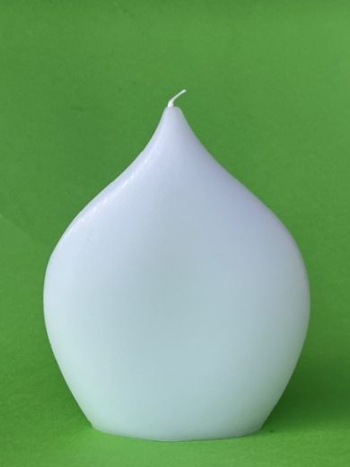 Kerze Tropfen Rohling wei� - ca. 18 cm x 14,2 cm x 3,5 cm (nur noch 1x verf�gbar)