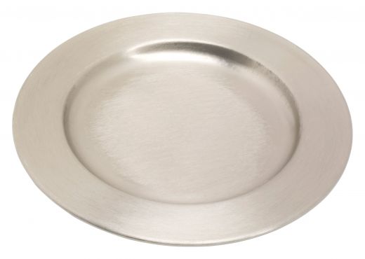Kerzenteller 11 T silber matt geb�rstet - f�r Kerzendurchmesser bis  11 cm