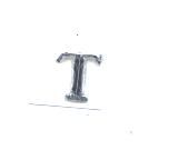 Wachsbuchstabe T glanzsilber 8 mm -Classic-