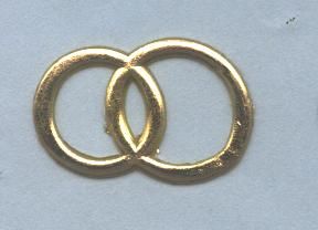 Ringepaar 32x24 mm glanzgold