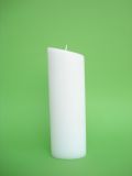 Ovalkerze abgeschrgt ca.195 x 60 x 40 mm, Rohling nochmal bertaucht- z. Zt. eher elfenbeinfarben