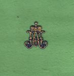 Mariensymbol Nr. 3 /3,1 cm  dunkelblau - angegoldet