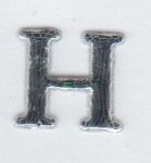 Wachsbuchstabe H glanzsilber 12 mm