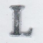 Wachsbuchstabe L glanzsilber 12 mm