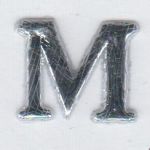 Wachsbuchstabe M glanzsilber 12 mm