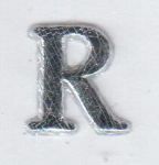 Wachsbuchstabe R glanzsilber 12 mm