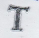 Wachsbuchstabe T glanzsilber 12 mm