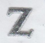 Wachsbuchstabe Z glanzsilber 12 mm