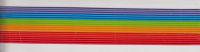 18 Rundstreifen 2 mm bunt-Regenbogen  ca. 22 cm lang