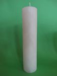 Stumpenkerze 25 % Bienenwachs 250 x 60 mm elfenbein handgeknetet (Marmoreffekt)