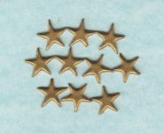 Sterne 10er-Set broncegold - 12 mm
