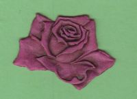 Rosenblte Nr. 9 - gro -  fuchsia-patiniert