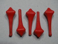 5 Wachsngel Nr. 07 mit langen Stil - rot