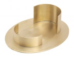 Kerzenhalter Nr. 9 B oval mit Rand goldfarben matt geb�rstet