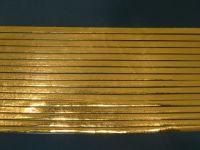 Flachstreifen 7 mm glanzgold - Grobund - 15 Streifen ca. 40 cm lang