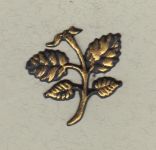 Rosenstiel klein  schwarz-gold 3,5cm  x 3,3 cm
