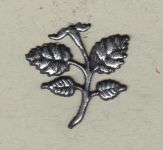 Rosenstiel klein  schwarz-silber 3,5cm  x 3,3 cm