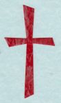 Kreuz Nr. 20 karminrot-silbermarmor