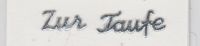 Schriftzug glanzsilber Nr. 2 - - - Zur Taufe