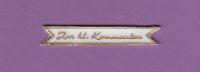 Schriftzug-Banner Kommunion Nr. 06 wei gold bemalt
