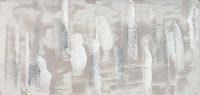 MH7691-50 Wachsplatte handbemalt,  weiß-perlmuttsilberweiß-glitzersilber auf transparent