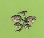 Rosenstiel klein  laubgrn-gold 3,5 cm x 3,3 cm