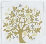 Servietten: Kommunion Symbole - Motiv Baum gold
