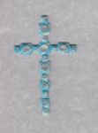 Kreuz Nr. 10  blau-grau meliert / silber